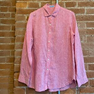 Like new- J. McLaughlin washed red button down, S